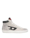 Diesel Man Sneakers Light Grey Size 10 Cow Leather, Polyester
