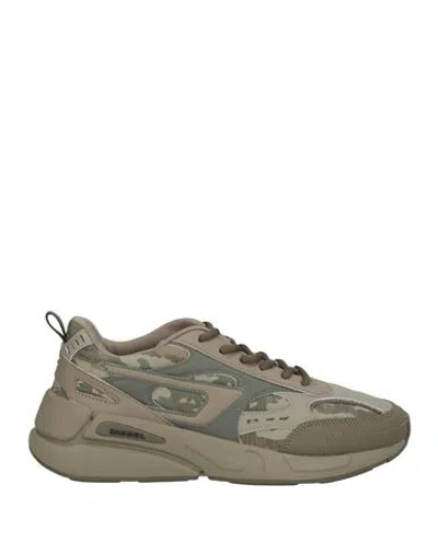 Diesel Man Sneakers Military Green Size 10 Cotton