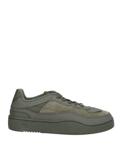 Diesel Man Sneakers Military Green Size 10 Cow Leather