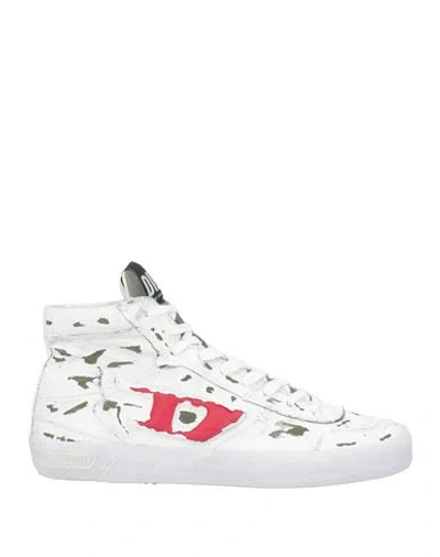 Diesel Man Sneakers Military Green Size 10 Cow Leather, Polyester