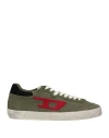 Diesel Man Sneakers Military Green Size 10 Leather