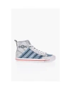 Diesel Man Sneakers Azure Size 10 Polyester In Fantasy