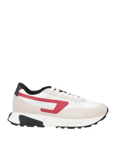 Diesel Man Sneakers Off White Size 9.5 Calfskin, Polyester