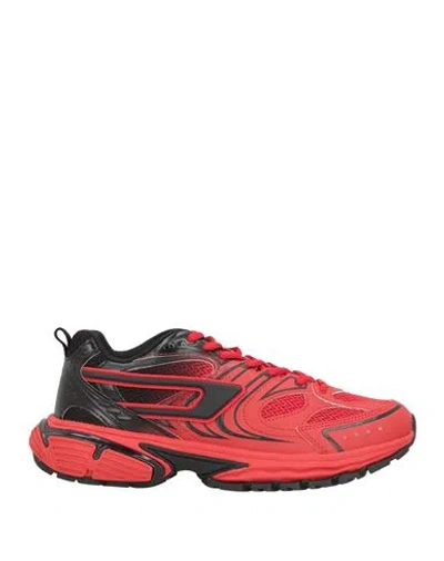 Diesel Man Sneakers Red Size 10 Textile Fibers