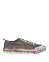 Diesel Man Sneakers Steel Grey Size 10 Cotton In Grey
