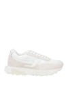 Diesel Man Sneakers White Size 10 Calfskin, Polyester