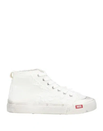 Diesel Man Sneakers White Size 10 Textile Fibers