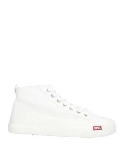 Diesel Man Sneakers White Size 7.5 Cotton