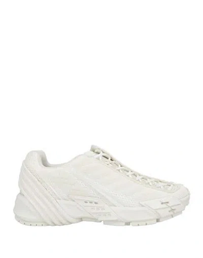Diesel Man Sneakers White Size 8.5 Polyester, Polyurethane, Rubber