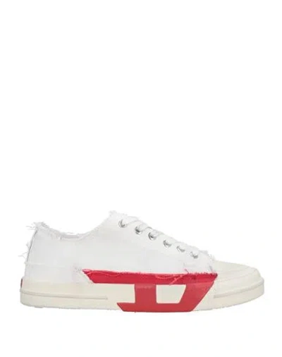Diesel Man Sneakers White Size 9.5 Cotton