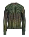 Diesel Man Sweater Lime Green Size L Wool, Acrylic, Polyamide