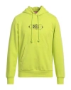 Diesel Man Sweatshirt Lime Green Size L Cotton, Polyester, Elastane