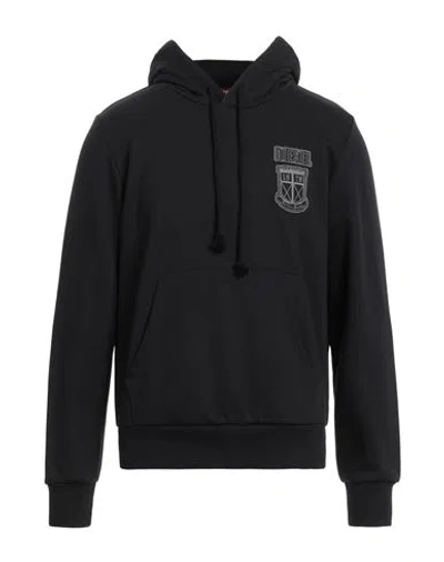 Diesel Man Sweatshirt Black Size L Cotton, Polyester, Elastane