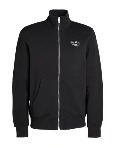 DIESEL DIESEL MAN SWEATSHIRT BLACK SIZE L COTTON