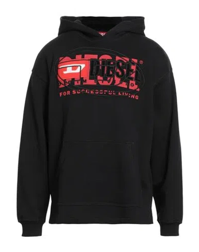 DIESEL DIESEL MAN SWEATSHIRT BLACK SIZE L COTTON