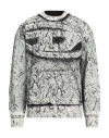 Diesel Man Sweatshirt Black Size M Cotton In Black