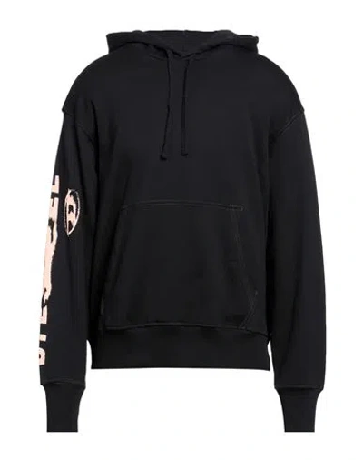 Diesel Man Sweatshirt Black Size L Cotton, Elastane