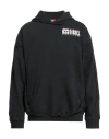 Diesel Man Sweatshirt Black Size L Cotton, Elastane In Black