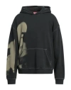 Diesel Man Sweatshirt Black Size L Cotton, Elastane
