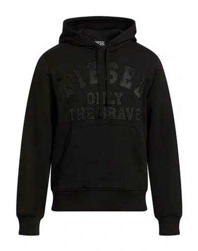 Diesel Man Sweatshirt Black Size L Cotton In Multi