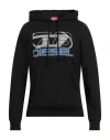 Diesel Man Sweatshirt Black Size L Cotton, Polyester, Elastane