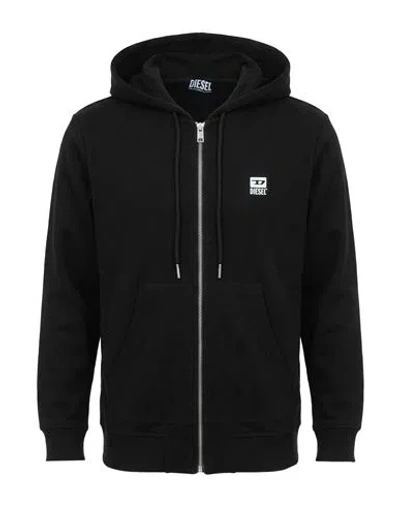 Diesel Man Sweatshirt Black Size Xl Cotton