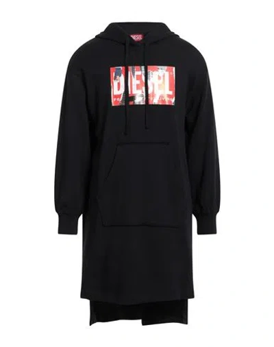 Diesel Man Sweatshirt Black Size M Cotton, Elastane