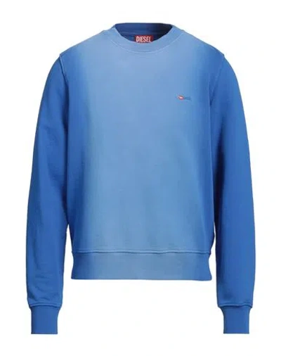 Diesel Man Sweatshirt Blue Size L Cotton