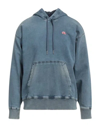 Diesel Man Sweatshirt Blue Size M Cotton, Elastane