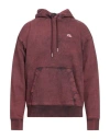 Diesel D-um-rib-ne Felpa Hoodie Sweatshirt With Embroiedered Logo In Red