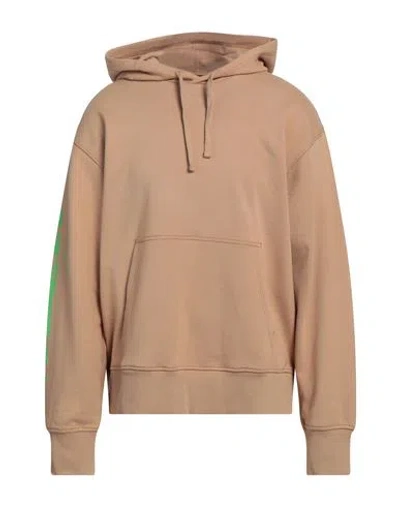 Diesel Man Sweatshirt Camel Size L Cotton, Elastane In Brown