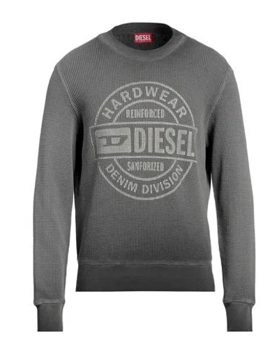 Diesel Man Sweatshirt Grey Size 3xl Cotton In Gray