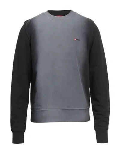 Diesel Man Sweatshirt Grey Size L Cotton In Gray