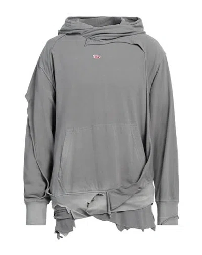 Diesel Man Sweatshirt Grey Size L Cotton