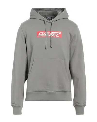 Diesel Man Sweatshirt Grey Size L Cotton, Elastane