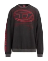Diesel Man Sweatshirt Grey Size S Cotton, Polyester, Elastane In Gray