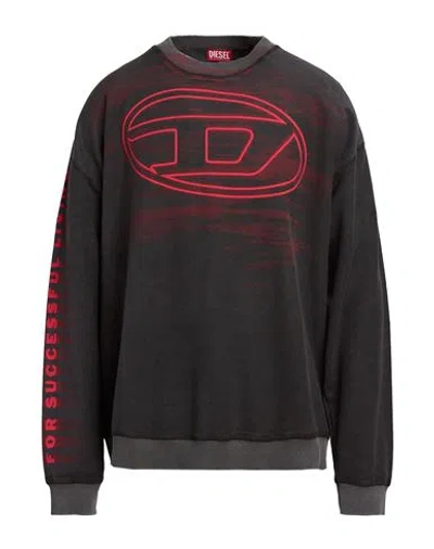 Diesel Man Sweatshirt Grey Size S Cotton, Polyester, Elastane In Gray