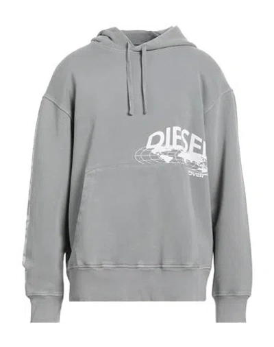 Diesel Man Sweatshirt Grey Size S Cotton, Elastane