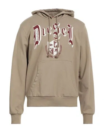 Diesel Man Sweatshirt Light Brown Size S Cotton, Polyester, Elastane In Beige