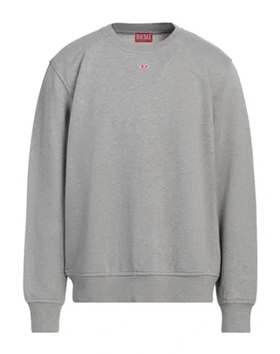 Diesel Man Sweatshirt Light Grey Size S Cotton In Gray