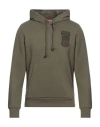 Diesel Man Sweatshirt Military Green Size M Cotton, Polyester, Elastane
