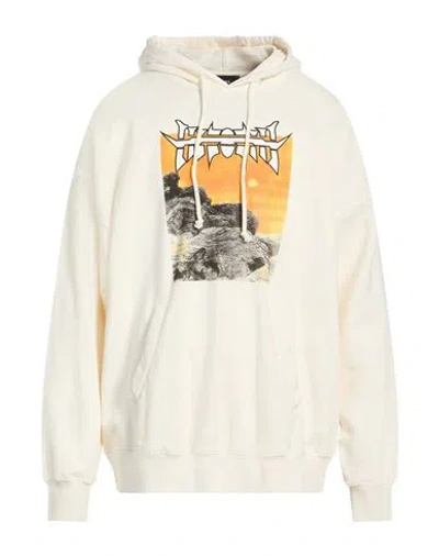 Diesel Man Sweatshirt Off White Size Xl Cotton In Neutral