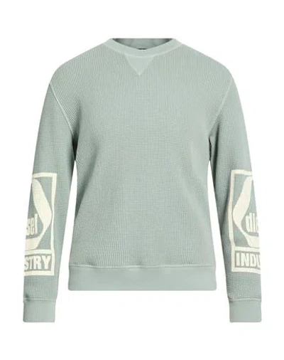Diesel Man Sweatshirt Sage Green Size M Cotton