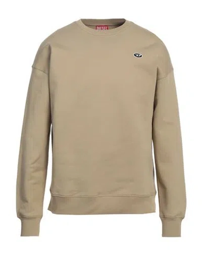 Diesel Man Sweatshirt Sand Size L Cotton