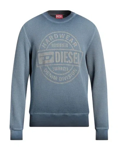 Diesel Man Sweatshirt Slate Blue Size 3xl Cotton