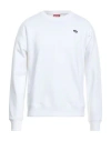 Diesel Man Sweatshirt White Size L Cotton In White