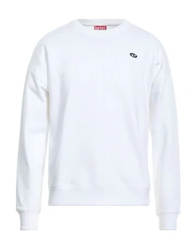 Diesel Man Sweatshirt White Size L Cotton