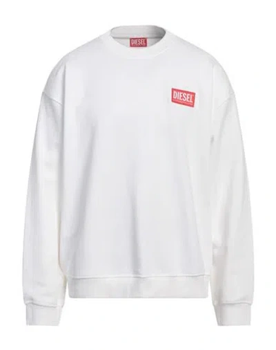 Diesel Man Sweatshirt White Size L Cotton