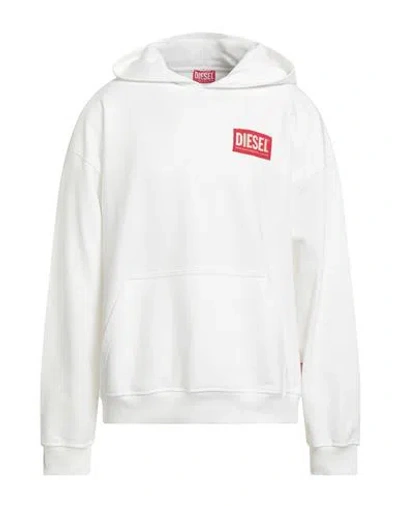 DIESEL DIESEL MAN SWEATSHIRT WHITE SIZE L COTTON