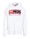 Diesel Logo Hoodie In White